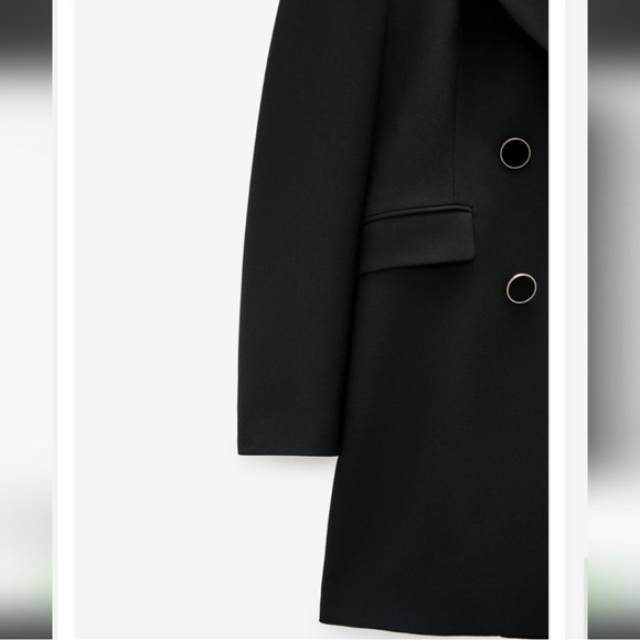 ZARA oversized double breasted blazer frock jacket women's - Picture 3 of 13